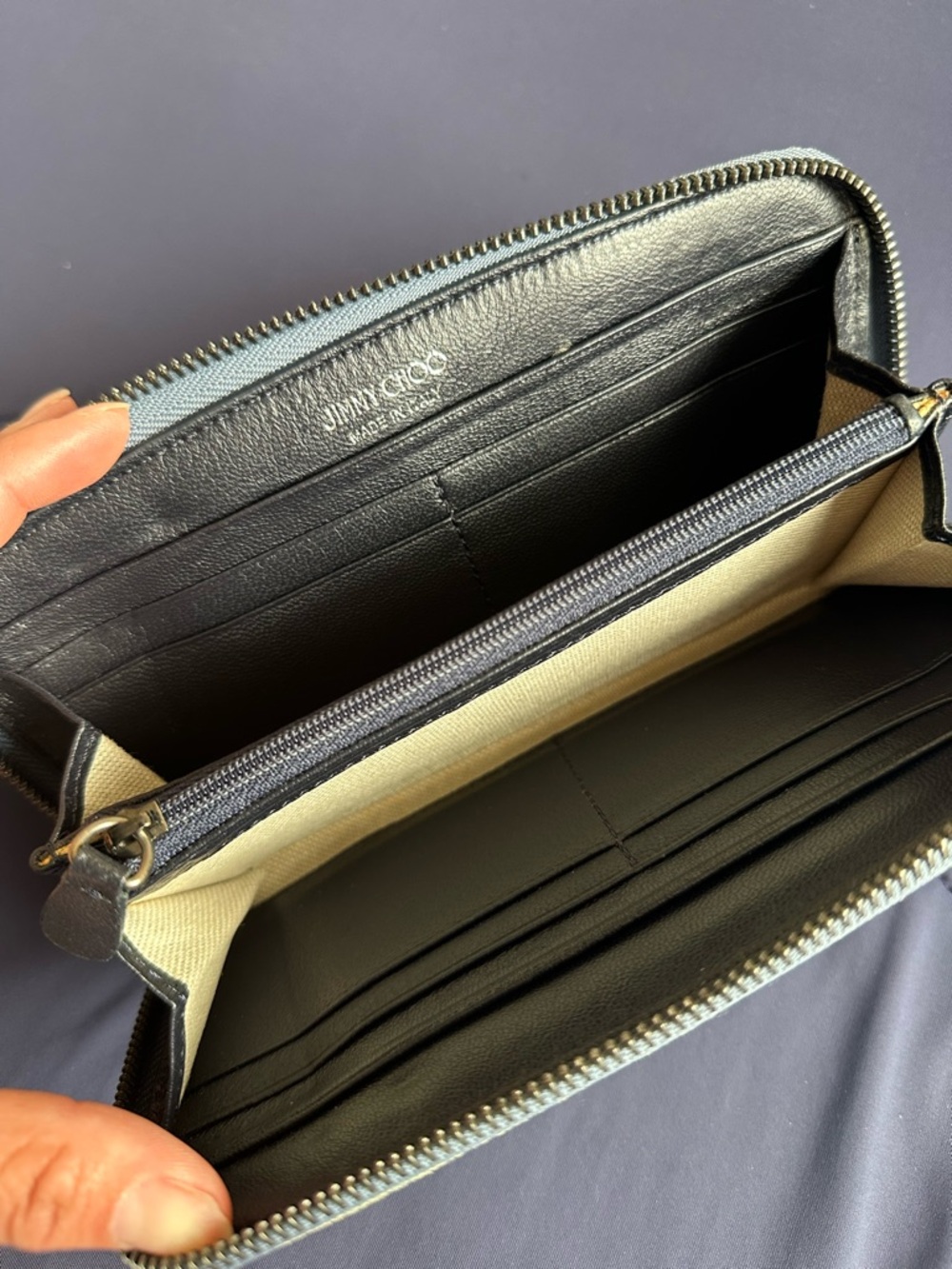 Jimmy Choo "Filipa" (or "Pippa") Star Studded Zip-Around Wallet - Picture 5 of 8